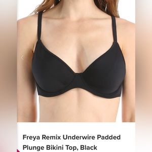 Freya Remix Plunge Bikini Top NWT